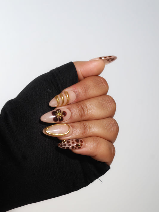 Fiona Handmade Pop On Acrylic Press On Nails