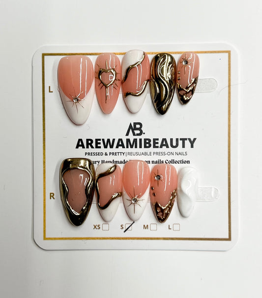 Santé- Handmade Pop On Acrylic Press On Nails